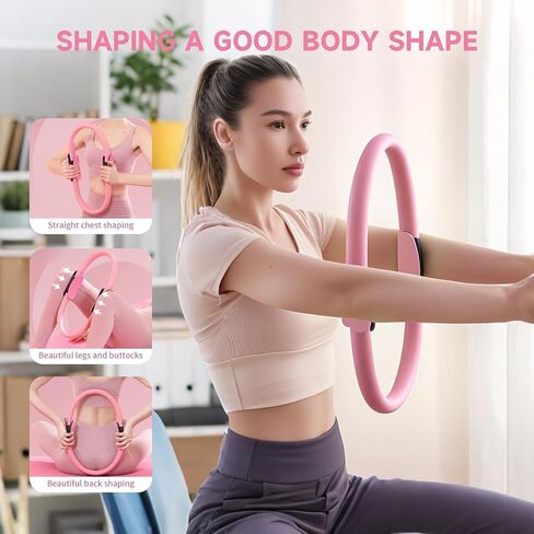 Pilates Essential Kit - Home Pilates Equipment Set - with Toning Pilates Ring & Long Resistance Bands & 3 Level Pilates Loop Bands & Soft Pilates Ball & Pilates Grip Socks in Saudi Arabia