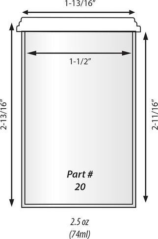Vial 20 Dram (75ml) Clear 10 per Pack in Saudi Arabia