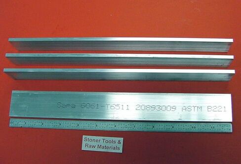 4 Pieces 3/16" X 1-1/2" ALUMINUM 6061 FLAT BAR 12" long T6511 .187" Mill StockF in Saudi Arabia