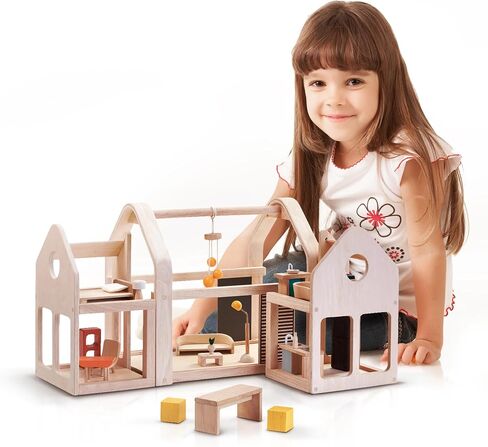 PlanToys Wooden Victorian Dollhouse Natural Collection (7124) in Saudi Arabia