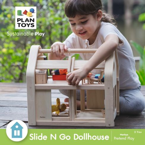 PlanToys Wooden Victorian Dollhouse Natural Collection (7124) in Saudi Arabia