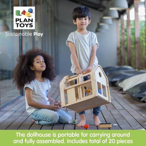 PlanToys Wooden Victorian Dollhouse Natural Collection (7124) in Saudi Arabia