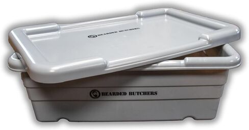 Bearded Butchers 10 Pack Disposable Blue Poly Lug Liners – 1.5 Mil Thick, Fits 50 lb Tote/Lug, Ideal for Meat Processing, Mixing & Transport, 21" x 15" x 22", Easy Cleanup, No Totes Included in Saudi Arabia