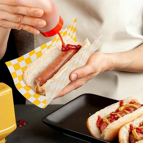 200 PCS مشمع أوراق الورق لذيذ أوراق الورق 8.5 × 8.5 "شحنة مقاومة لبطانات سلة السلة in Kuwait