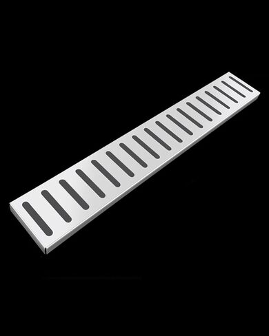 لوحة الصرف في الهواء الطلق ، شبكات تصريف مستطيلة مرئية للمعادن الممرات الخرسانية ، غطاء الخندق في مصنع العشب (100 سم × 15 سم × 2 سم) in Kuwait