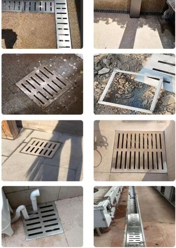 ساحة الصرف الصحي صرت على الأرضية الخرسانية ， قابلة للإزالة في الهواء الطلق ، نزيف الصرف الصحي ، واقي غلاف الممرات للمرآب المرآب ، وقناة القناة - أوراق التوقف (LXWXH -11.8x11.8x0.8in/30x30x2cm) in Kuwait