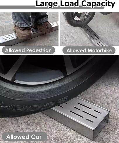 مزراب صرف ضئيل تحت الأرض - طول 1M ، نظام تصريف الأرضيات الفولاذ المقاوم للصدأ لممر المرآب ، خندق سور لخط الصرف الصحي (100 × 10 × 5 سم/39.4x3.9x2in) in Kuwait