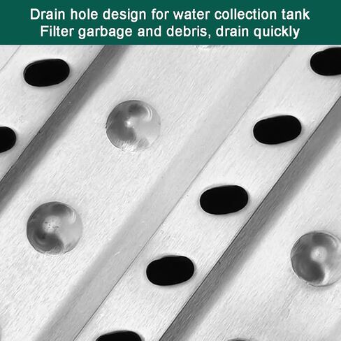 غطاء الصرف الصلب غير القابل للصدأ - غلاف صر - محلول صرف الخندق المعدني في الهواء الطلق ساحة صرف صرف حديقة على الرصيف (15 × 60 سم / 5.9x23.6 بوصة) لتدفق المياه الفعال in Kuwait