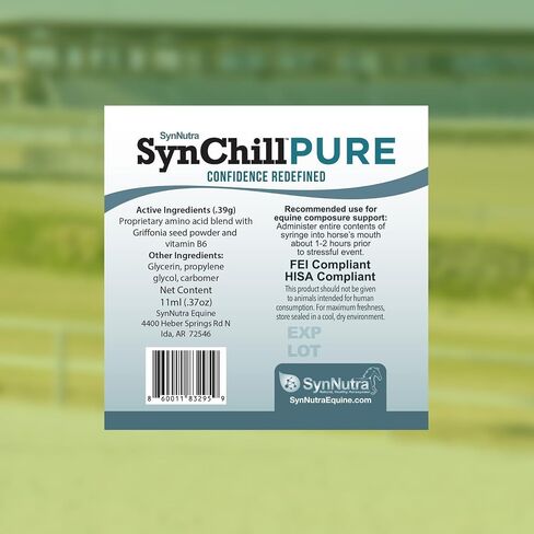 حزمة Synchill Pure 3-دعم التصرف غير المرسوم للخيول-صيغة مصنع خالية من النباتات لتهدئة وأداء واثق-100 ٪ طبيعية وآمنة in Kuwait