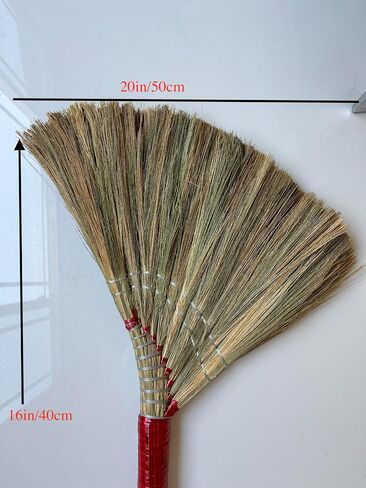 Coco Deluxe Vietnamese Natural Straw Broom /40 "مكنسة عشبية ناعمة مصنوعة يدويًا للداخلية والخارجية /تشوي بونغ كاب CAO CAP (1) in Kuwait