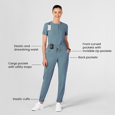 Wonderwink Women's Stovepipe High Low Scrub Pant in Saudi Arabia