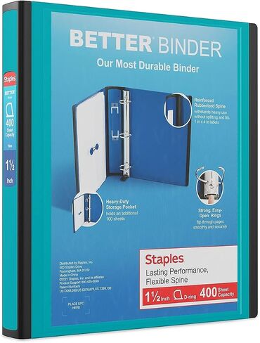 Staples 895623 أفضل 3 بوصات D 3-Ring View Binder Yellow (20245) in Saudi Arabia