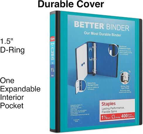Staples 895623 أفضل 3 بوصات D 3-Ring View Binder Yellow (20245) in Saudi Arabia