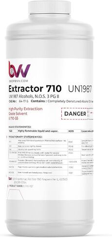 BVV High-Purity 710 Extraction Solvent for Lab and Industrial Use - Alcohol Solvent Evaporates Completely in Rotary Evaporator - No Residuals or Taste - CDA 12-A Super Solvent - 5 Gallon in Kuwait