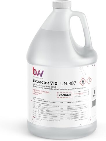 BVV High-Purity 710 Extraction Solvent for Lab and Industrial Use - Alcohol Solvent Evaporates Completely in Rotary Evaporator - No Residuals or Taste - CDA 12-A Super Solvent - 5 Gallon in Saudi Arabia