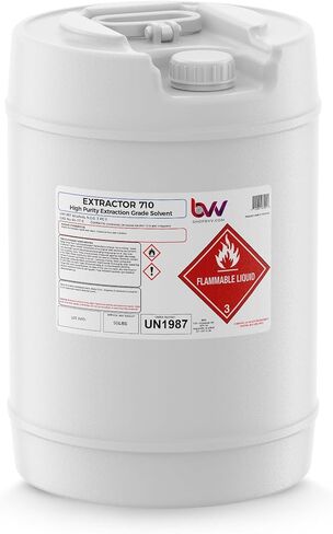BVV High-Purity 710 Extraction Solvent for Lab and Industrial Use - Alcohol Solvent Evaporates Completely in Rotary Evaporator - No Residuals or Taste - CDA 12-A Super Solvent - 5 Gallon in Saudi Arabia