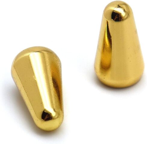 2pcs Brass Cover Guitar 5 Way/3 Way Pickup Switch Tip Metal Switch Cap Switch Knob for Strat Tele Guitar (Gold) in Saudi Arabia