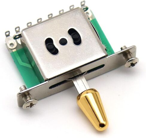 2pcs Brass Cover Guitar 5 Way/3 Way Pickup Switch Tip Metal Switch Cap Switch Knob for Strat Tele Guitar (Gold) in Saudi Arabia