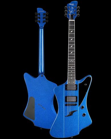 WestCreek Mirage Solid Body Electric Guitar, Mahogany Body, Maple Neck, Ebony Fretboard, Rounded End Frets, Bone Nut, 24 Frets (Black) in Saudi Arabia