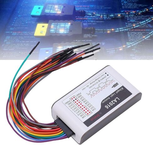 Logic Analyzer USB 16 Channels 200M Sampling Rate Adjustable Threshold LA2016 for Electronics Testing in Saudi Arabia