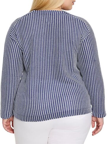 NIC+ZOE Women's Zig Zag Blues Top in Kuwait