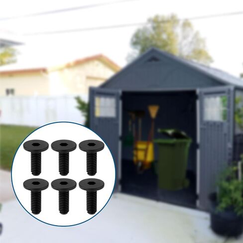 6pcs Replacement Long Bolts for Suncast Storage Sheds, Plastic Long Screws Black Storage Shed Awning Bolt Accessories with Screwdriver Compatible with Suncast Shed in Saudi Arabia