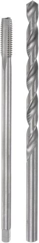 uxcell Tap & Bit Sets, M4 x 0.7 H2 Straight Flute Machine Thread Milling Tap 100mm Extra Long, 4mm High Speed Steel (HSS) Twist Drill Bit in Kuwait