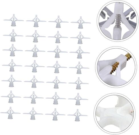 Aboofan 250pcs M8x38 Hollow Nylon Tube for Plasterboard White Plge Plug in Kuwait