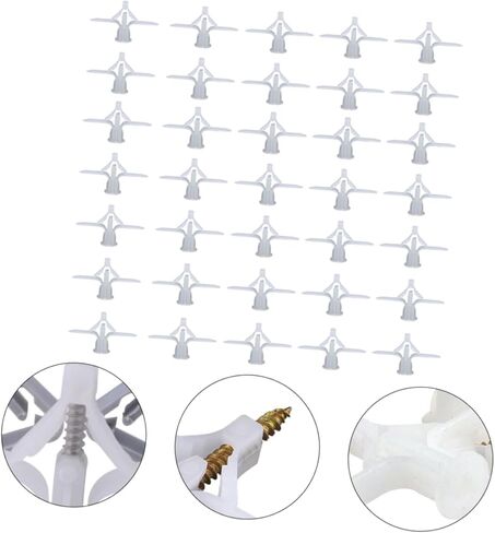 Aboofan 250pcs M8x38 Hollow Nylon Tube for Plasterboard White Plge Plug in Kuwait