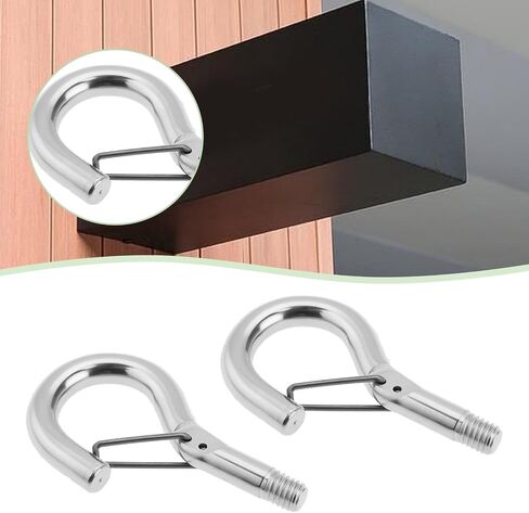 eMagTech 10pcs M4 Screw Hanging Hook with Spring Buckle Eye Hook for Most Coupling Components with Metric Internal Threads in Saudi Arabia