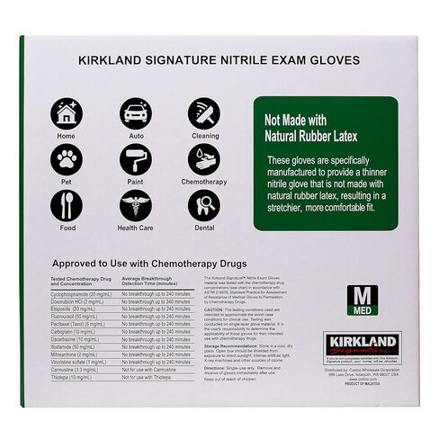 Kirkland Signature DnRbYi Nitrile Exam Multi-Purpose Medium Gloves Latex-Free, 400 Count, (467120) in Saudi Arabia