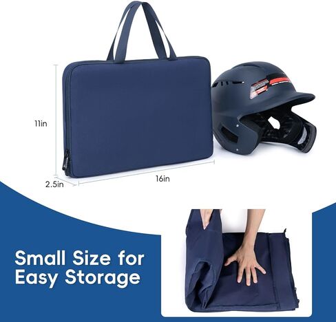 منظم مخبأ البيسبول/الكرة اللينة - 15+ حقيبة تخزين خوذة وقفازات ، ونسيج 900D من الدرجة العسكرية و 6 خطافات فولاذية معززة in Kuwait