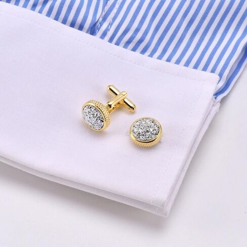 French Cufflinks Unisex Shirt Cuff Button Suit Sleeve Nail Accessories(White-Fruit peach5) in Saudi Arabia
