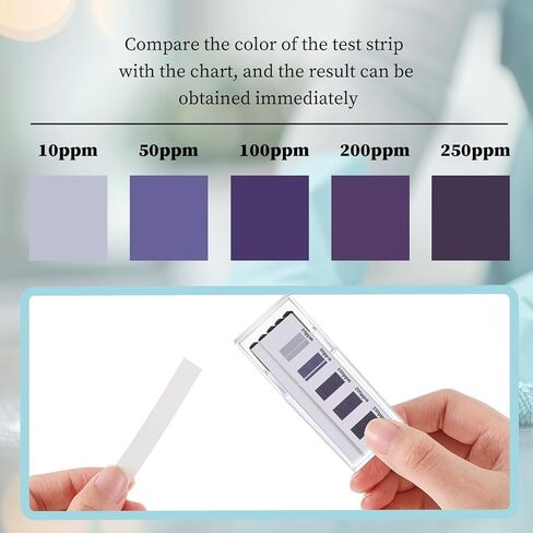 400 Pcs Chlorine Test Strips for Restaurants and Food Service 4 Vial of 100 Sanitizer Bleach Test Paper 10-250 mg/L, Instant Result in Saudi Arabia