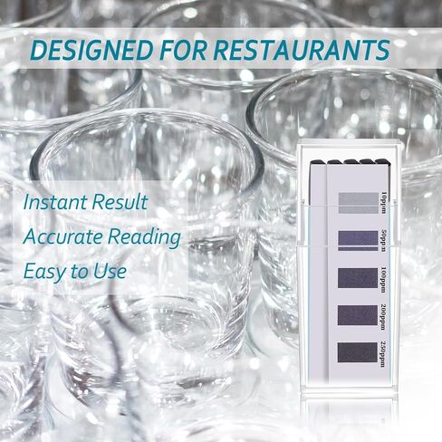 400 Pcs Chlorine Test Strips for Restaurants and Food Service 4 Vial of 100 Sanitizer Bleach Test Paper 10-250 mg/L, Instant Result in Saudi Arabia