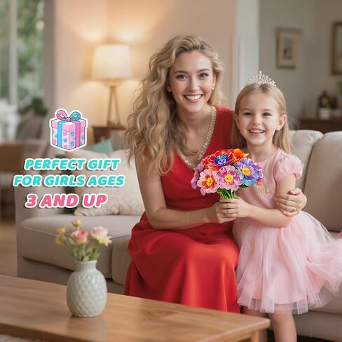 Toggot Fabric Flower Boudquet Toys - DIY Floral Arts and Crafts Kit for Girls Ages 4 5 6 7 8 9 9 Age in Saudi Arabia