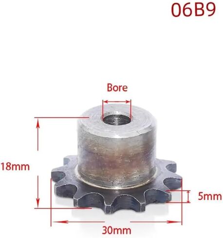 Tooth Roller Chain Sprocket, 1Pcs 9-24 Tooth 06B Chain Drive Sprocket Carbon Steel Chain Gear Pitch 9.525mm(24 Teeth) in Saudi Arabia