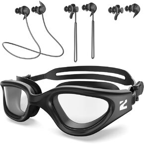 Zionor G1 Lite استقطاب نظارات سباحة مع 3 أزواج من سدادات الأذن ، ومكافحة UV حماية الأشعة فوق البنفسجية للرجال البالغين النساء الشباب in Kuwait