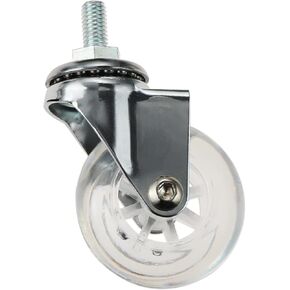 4Pcs 2 Inch M8x15mm Screw Threaded Stem Casters Office Caster Wheel Swivel Casters with Brake for Sofa Chair Cabinet in Saudi Arabia