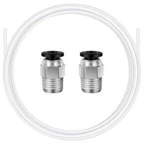 أنبوب PTFE لخيوط 1.75 مم ، 2M (6.6 قدم) أنبوب بودين 2.0 مم × 4 مم مع قاطع الأنبوب ، تجهيزات 3x PC4-M10 و 1x PC4-M6 ، متوافقة مع Ender3/5 & CR-10 Series FDM Printers in Kuwait