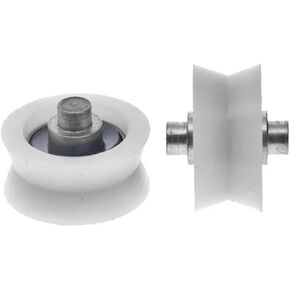 5pcs 6x21x8mm Nylon pom Plastic Wheel V Groove Wheel with Shaft Stick Shaft Bearing Wheel Door and Window Pulley(V 6 26 12-14.5) in Saudi Arabia