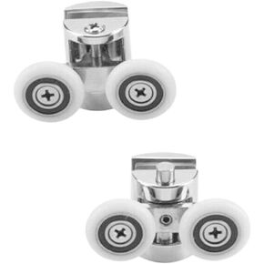 4Pcs Shower Screen Door Rollers Zinc Alloy Runners Wheels Twin Top Replacement Shower Door Rollers Wheel Runner Pulleys in Saudi Arabia