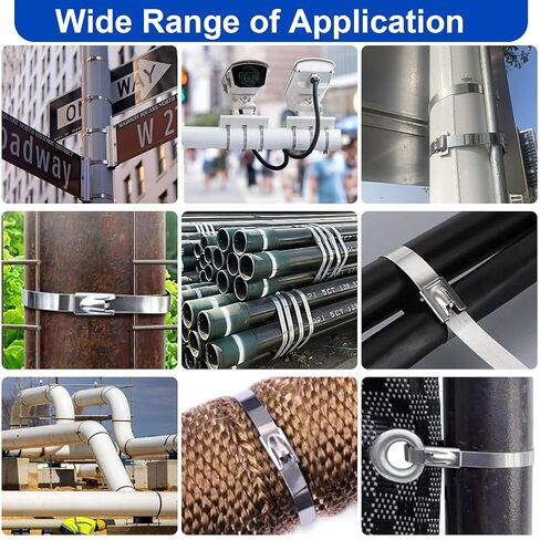 304 Stainless Steel Metal Packaging Machine Kit 3/4" x 100 ft Banding Coil, 100pcs Ear Lokt Buckles, 1pc Strapping Tensioner, 1pc Hammer and One Pair of Gloves Included by LOCXVE in Saudi Arabia