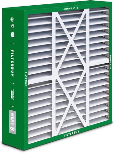 Filterbuy 20x26x5 فلتر هواء MERV 8 دفاع عن الغبار (عبوة من قطعتين)، استبدال مرشحات هواء فرن HVAC AC المطوية للكهرباء والهواء الأبيض Rodgers (الحجم الفعلي: 20.00 × 25.88 × 4.88 بوصة) in Kuwait