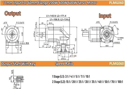 90Degree Helical Corner Gearbox Right Angled Gear Ratio 3:1~100:1 ≤8Arcmin for Servo Stepper Motor(Ratio 35 to 1) in Kuwait
