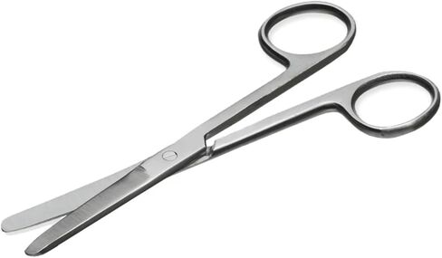 Box 50 Sterile Single Use Dressing Operating Scissors Blunt Blunt 13cm / 5 inches Dissecting Cutting Individually Packed Disposable Lab Scissors Healthcare Professionals Medical Students EMS in Saudi Arabia
