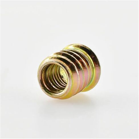 Idomin M4 M5 M6 M8 M10 Furniture Insert Nuts Hex Head Wood Nut Threads Lounds Loodworking Cair Cair Table الزنك الصلب الكربوني (M6x17mm 10pcs) in Saudi Arabia