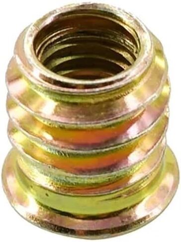 Idomin M4 M5 M6 M8 M10 Furniture Insert Nuts Hex Head Wood Nut Threads Lounds Loodworking Cair Cair Table الزنك الصلب الكربوني (M6x17mm 10pcs) in Saudi Arabia