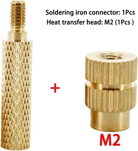 Idomin Heat Insert Nut Iron Tip Soldering Brass Thread Embedded Kit Heat Insertion Tool 3D Printer Accessories M2 M2.5 M3 M4 M5 M6 M8(M2-M8,1set) in Saudi Arabia