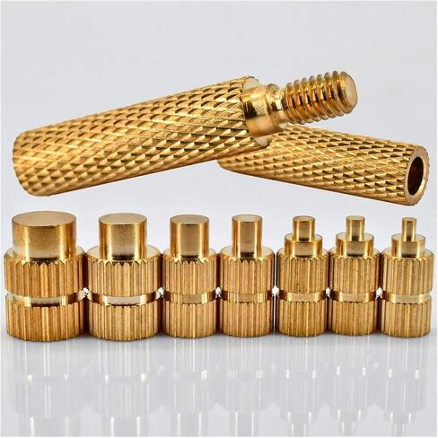 Idomin Heat Insert Nut Iron Tip Soldering Brass Thread Embedded Kit Heat Insertion Tool 3D Printer Accessories M2 M2.5 M3 M4 M5 M6 M8(M2-M8,1set) in Saudi Arabia